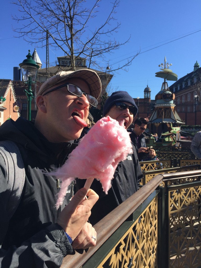 dad and cotton candy