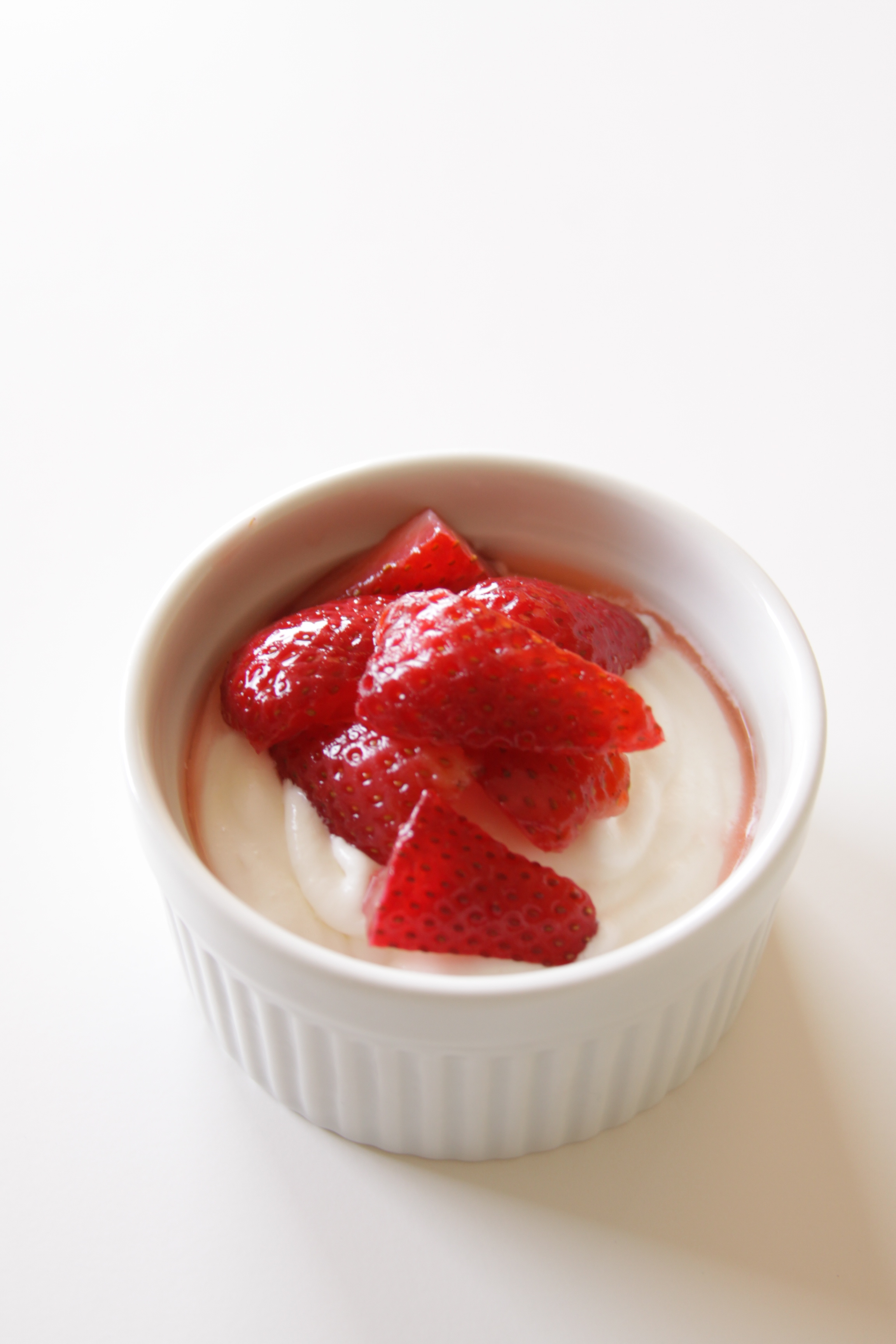 Buttermilk Creams with Strawberries